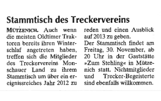 Stammtisch des Treckervereins 2012